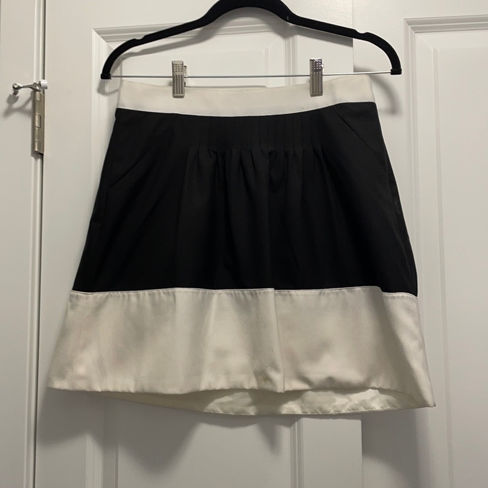 Black and White Midi Skirt